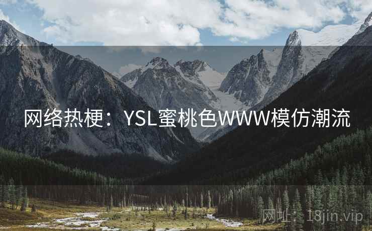 网络热梗：YSL蜜桃色WWW模仿潮流